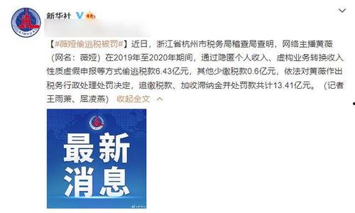 明星网红偷税漏税有哪些